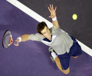 Puzzle Andy Murray ετοιμάζεται να χτυπήσει το σερβίς